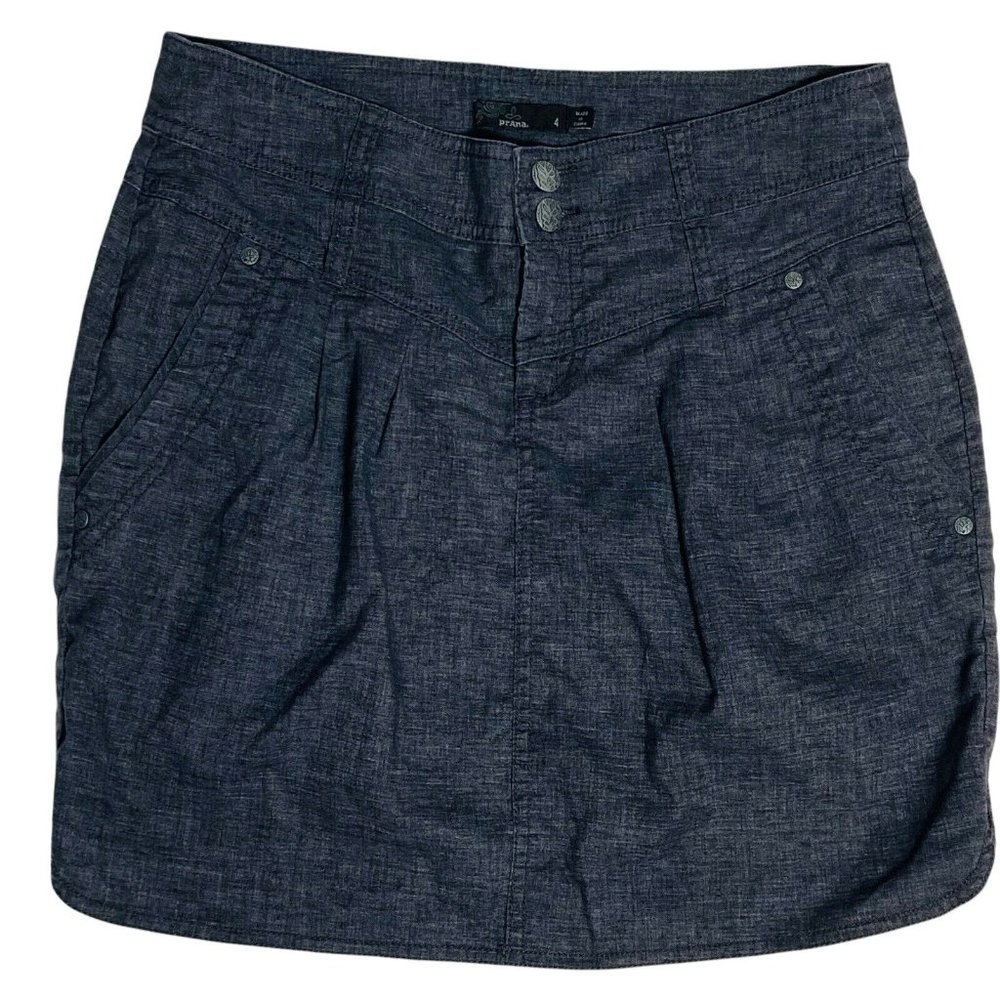Prana Women's Size 4 Blue Cotton Casual Active Athleisure A line pencil Skirt